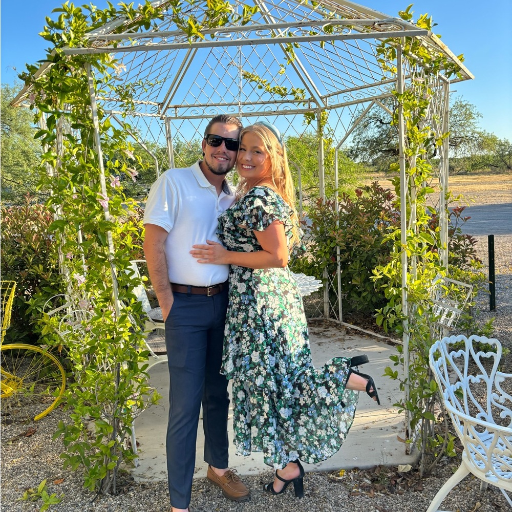 Floral Maxi Dress with Ruffle Sleeves